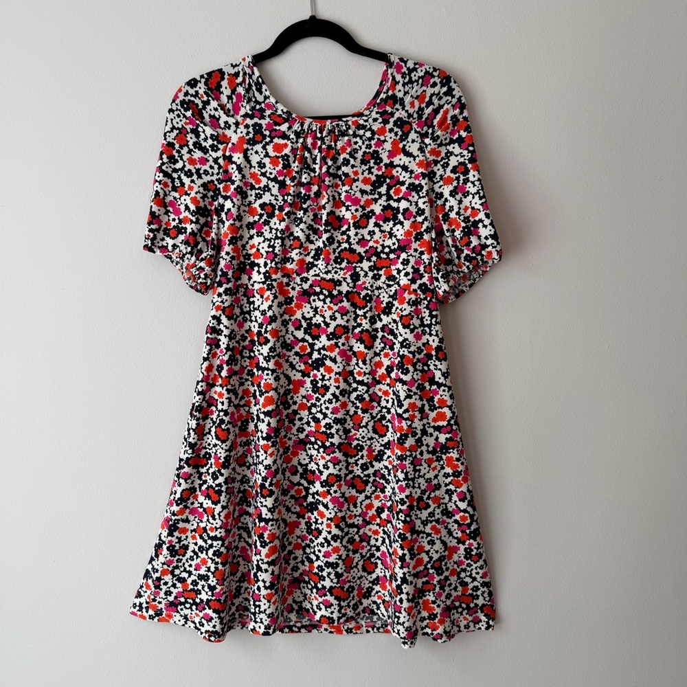 Tommy Hilfiger Feminine Dress Floral Pink White Girly Cute Fit‎ Flare 10P